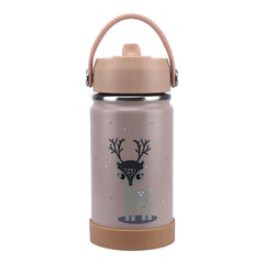 Clevakid Stainless Steel Water Bottle Dark Brown Toffee- 350ML\12 OZ - ClevaWhity Friend