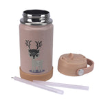 Clevakid Stainless Steel Water Bottle Dark Brown Toffee- 350ML\12 OZ - ClevaWhity Friend