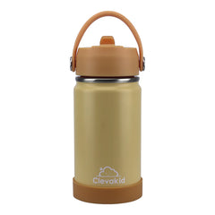 Clevakid Stainless Steel Water Bottle Orange Light- 350ML\12 OZ