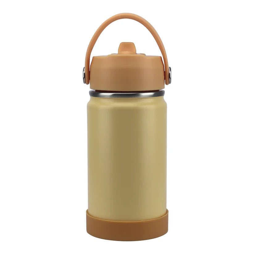 Clevakid Stainless Steel Water Bottle Orange Light- 350ML\12 OZ