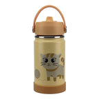 Clevakid Stainless Steel Water Bottle Orange Light- 350ML\12 OZ - ClevaMeow Friend
