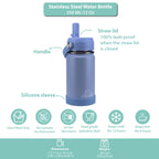 Clevakid Stainless Steel Water Bottle Blue Ice- 350ML\12 OZ