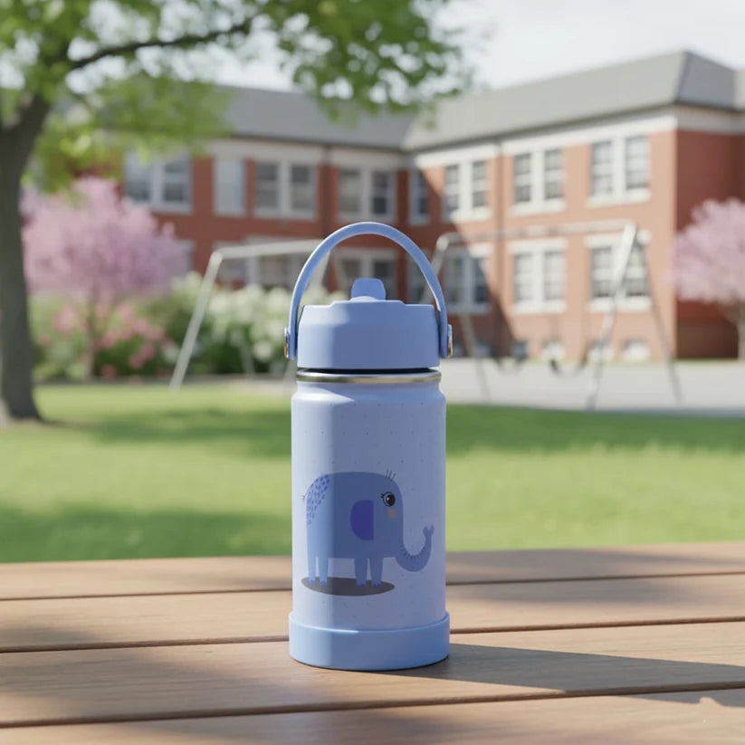Clevakid Stainless Steel Water Bottle Blue Ice- 350ML\12 OZ - ClevaTusk Friend
