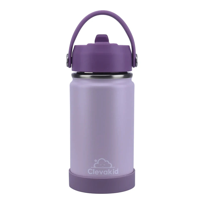 Clevakid Stainless Steel Water Bottle Purple Light Powder- 350ML\12 OZ