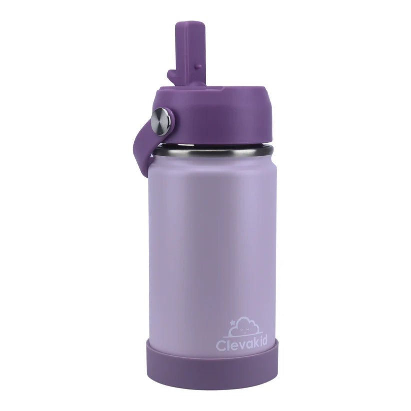 Clevakid Stainless Steel Water Bottle Purple Light Powder- 350ML\12 OZ