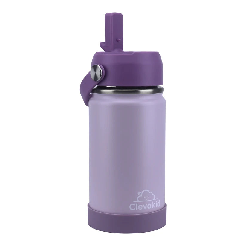 Clevakid Stainless Steel Water Bottle Purple Light Powder- 350ML\12 OZ
