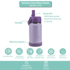 Clevakid Stainless Steel Water Bottle Purple Light Powder- 350ML\12 OZ - Clevapirouette Friend