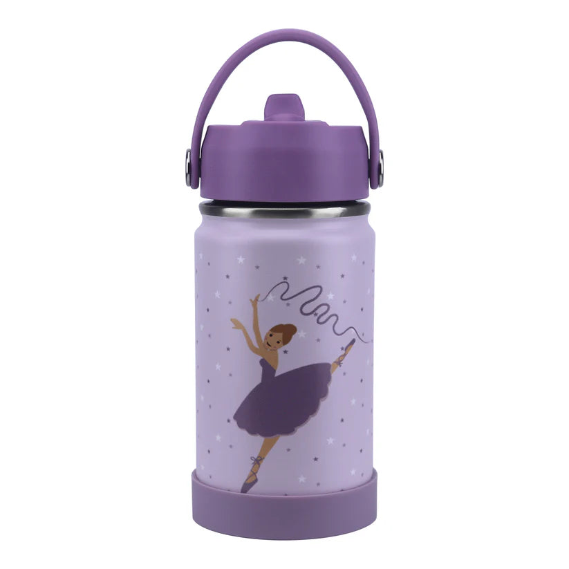 Clevakid Stainless Steel Water Bottle Purple Light Powder- 350ML\12 OZ - Clevapirouette Friend