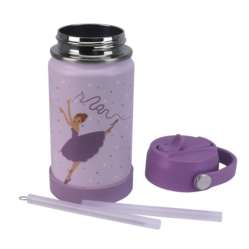Clevakid Stainless Steel Water Bottle Purple Light Powder- 350ML\12 OZ - Clevapirouette Friend