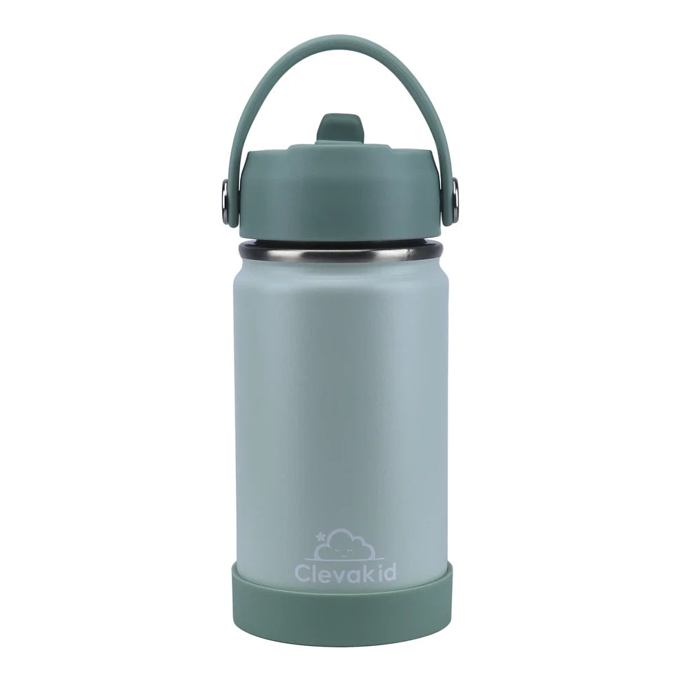 Clevakid Stainless Steel Water Bottle Green Light Mint- 350ML\12 OZ