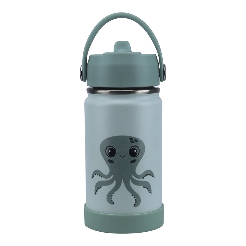Clevakid Stainless Steel Water Bottle Green Light Mint- 350 ML\12 OZ - ClevaInk Friend
