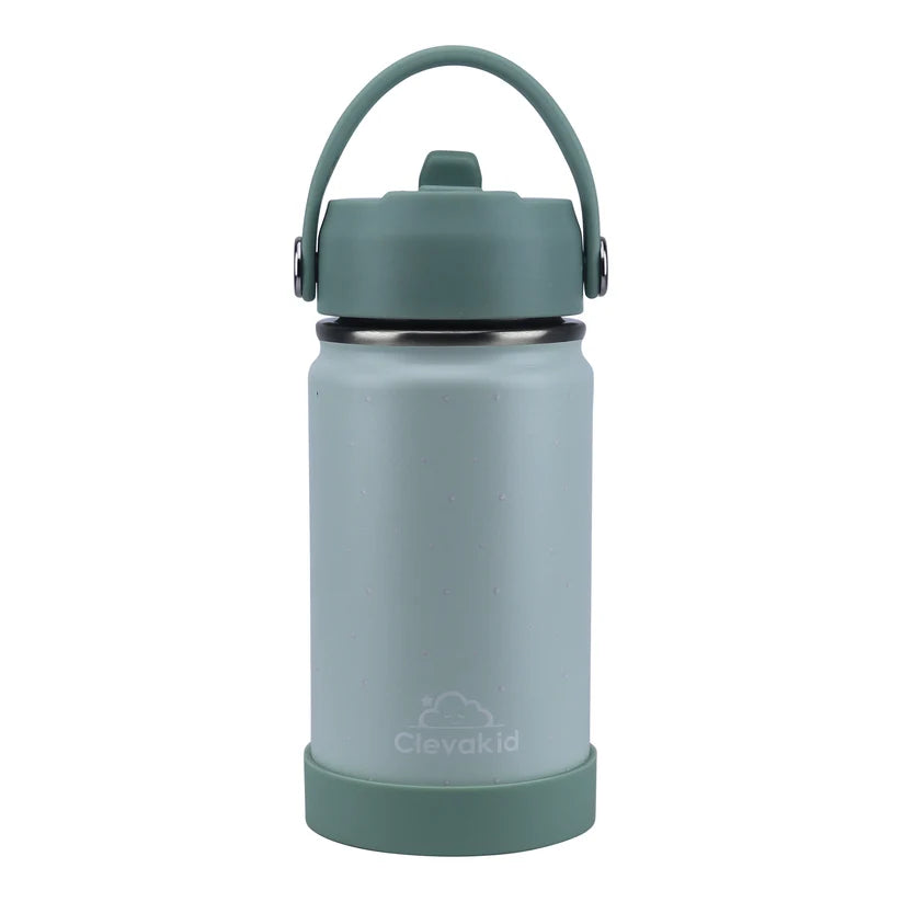 Clevakid Stainless Steel Water Bottle Green Light Mint- 350 ML\12 OZ - ClevaInk Friend