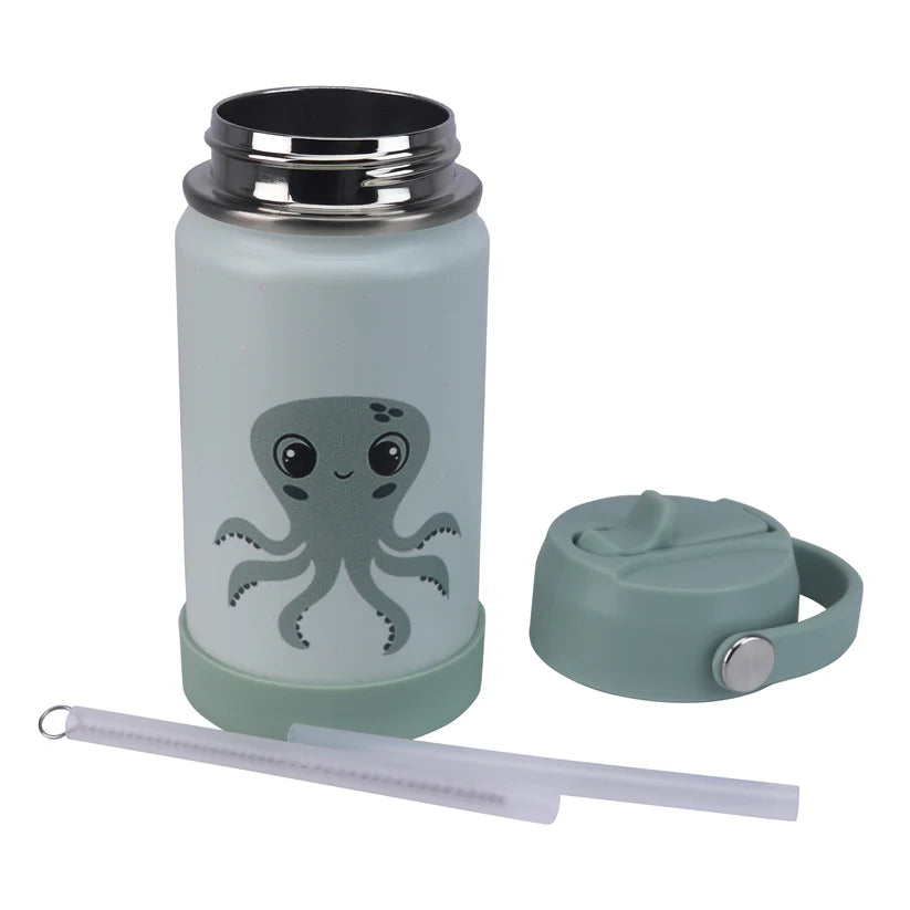 Clevakid Stainless Steel Water Bottle Green Light Mint- 350 ML\12 OZ - ClevaInk Friend