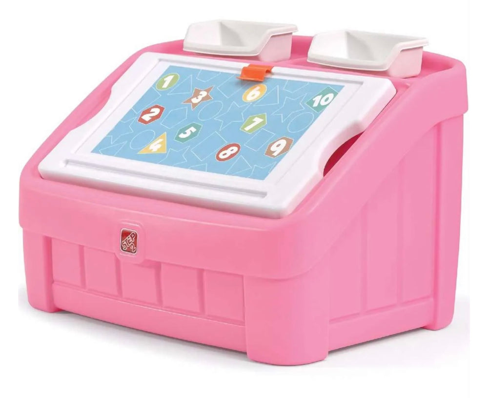 step2 2 IN 1 TOY BOX & ART LID (PINK)