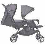 Twin Baby Stroller with Dual Canopies Description: