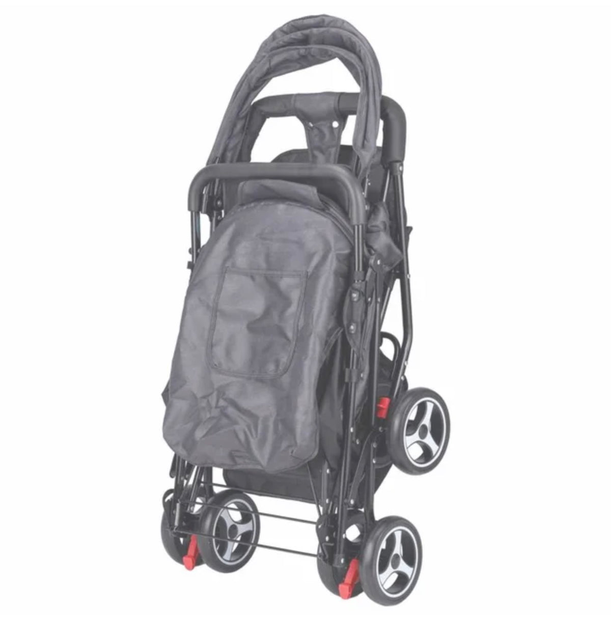 Twin Baby Stroller with Dual Canopies Description: