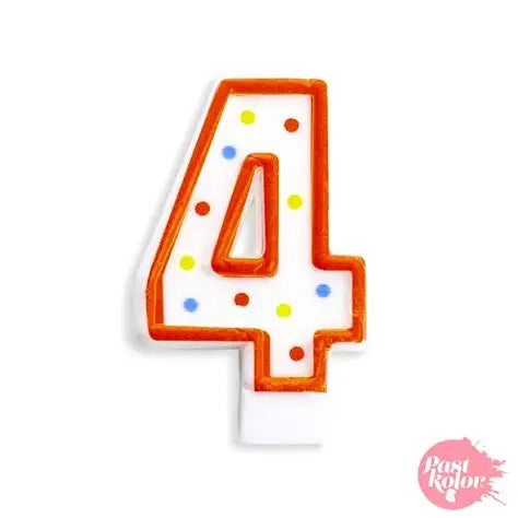 NO04 POLKA DOTS BIRTHDAY CANDLE