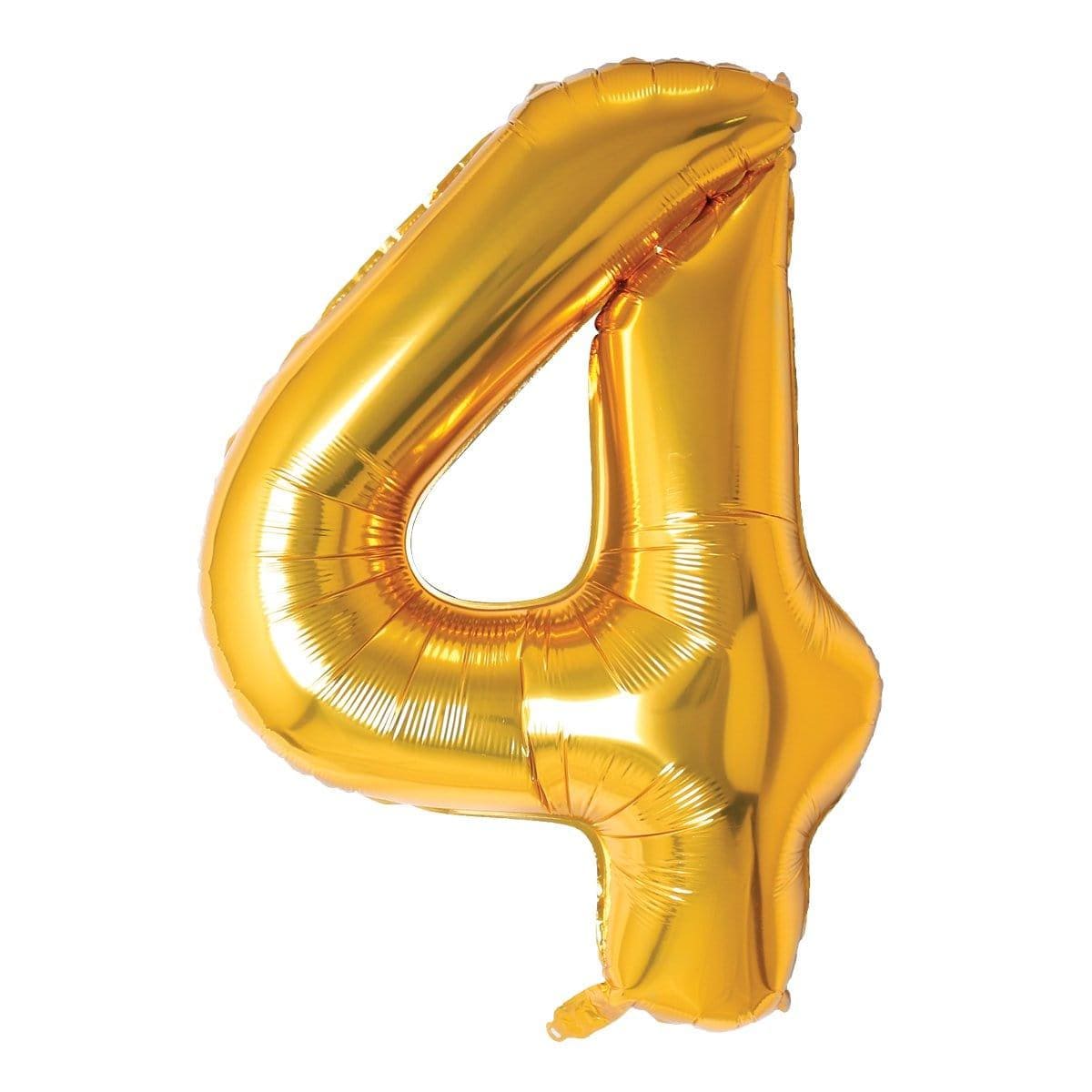 L34 NO.4 GOLD FOIL BALLOON 26X34"