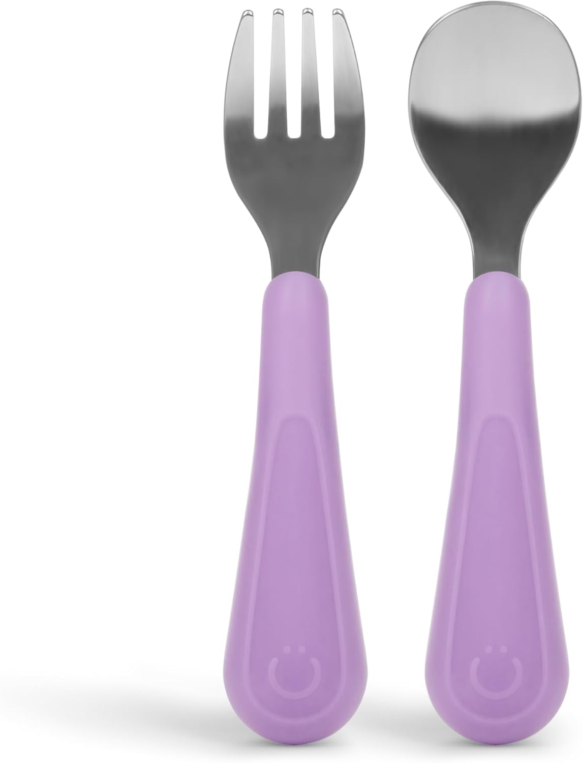 Ubbi Stainless Steel Utensils - 1 Fork + 1 Spoon, Smoothie Snap