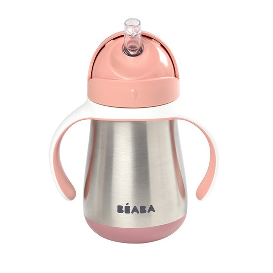 Beaba Stainless Steel Straw Cup Old Pink
