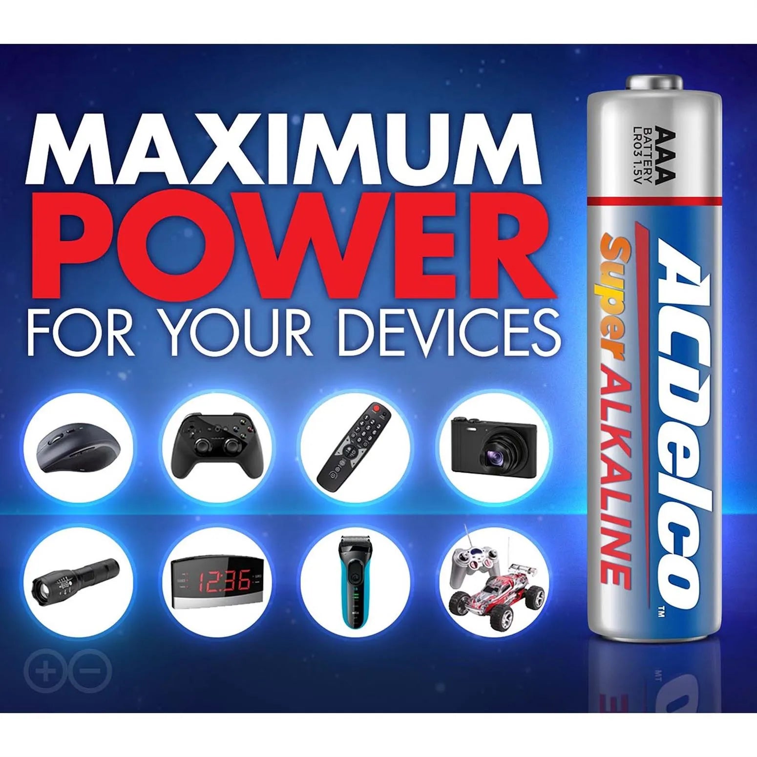 ACDelco Alkaline AAA Battery Pack of 2 Pieces