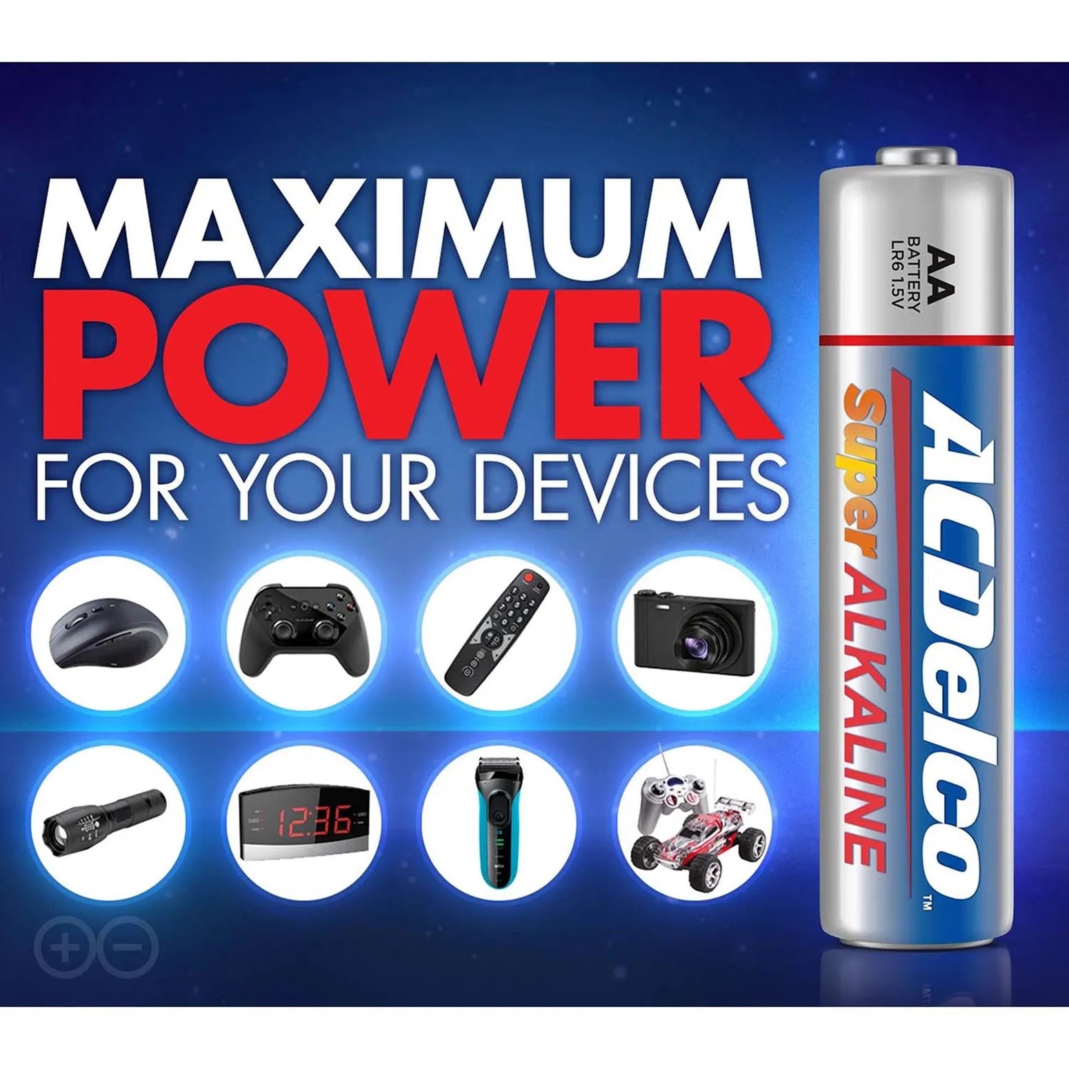 ACDelco Alkaline Battery AAA 1.5V Pack of 16+8 pcs for free