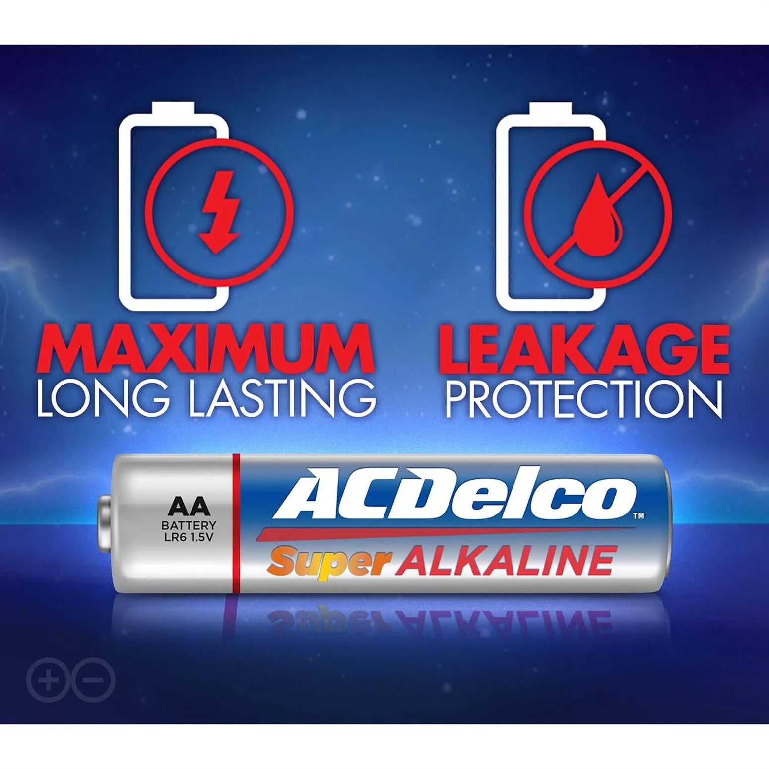 ACDelco Alkaline Battery AAA 1.5V Pack of 16+8 pcs for free