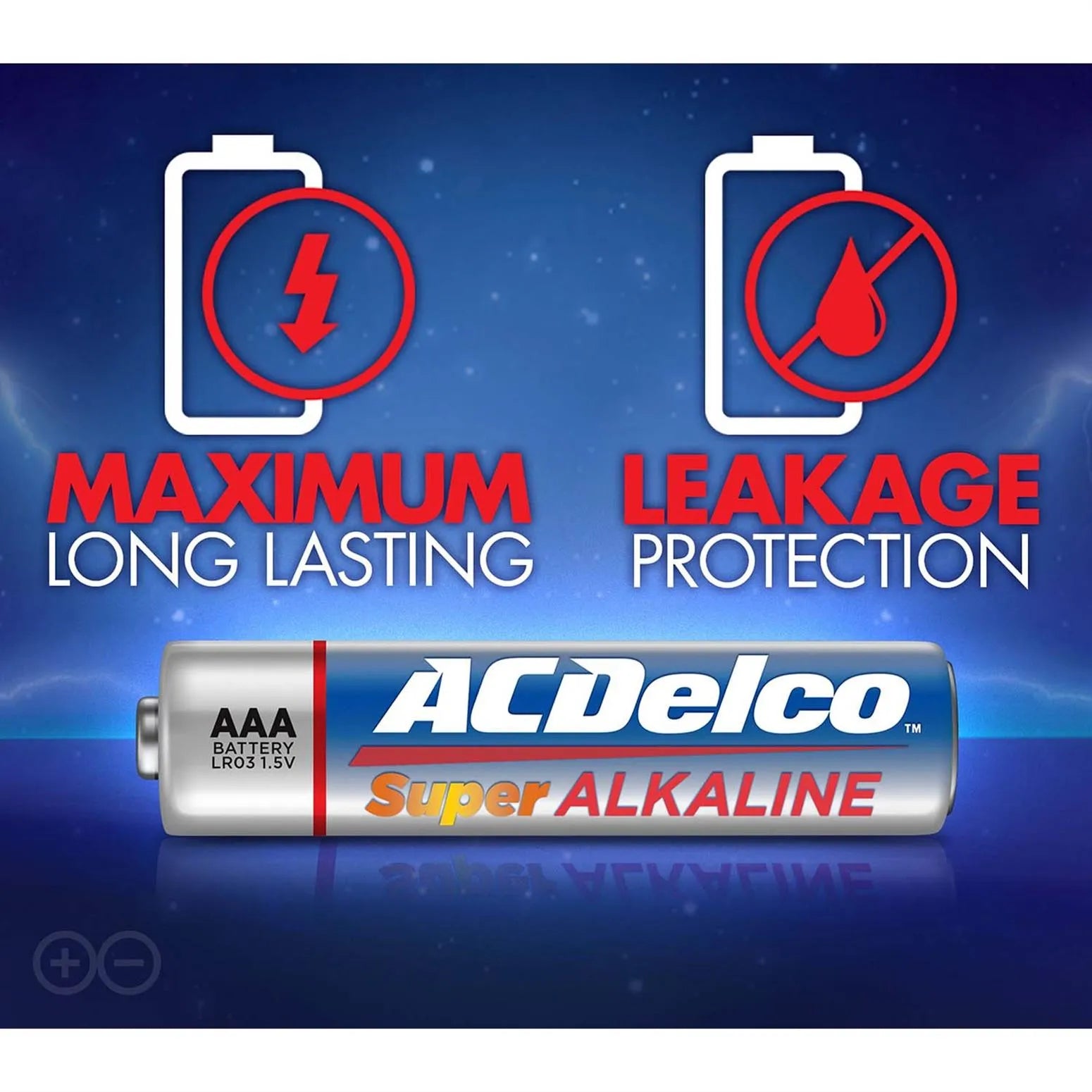 ACDelco Alkaline Battery AAA 1.5V Pack of 8+4 pcs for free