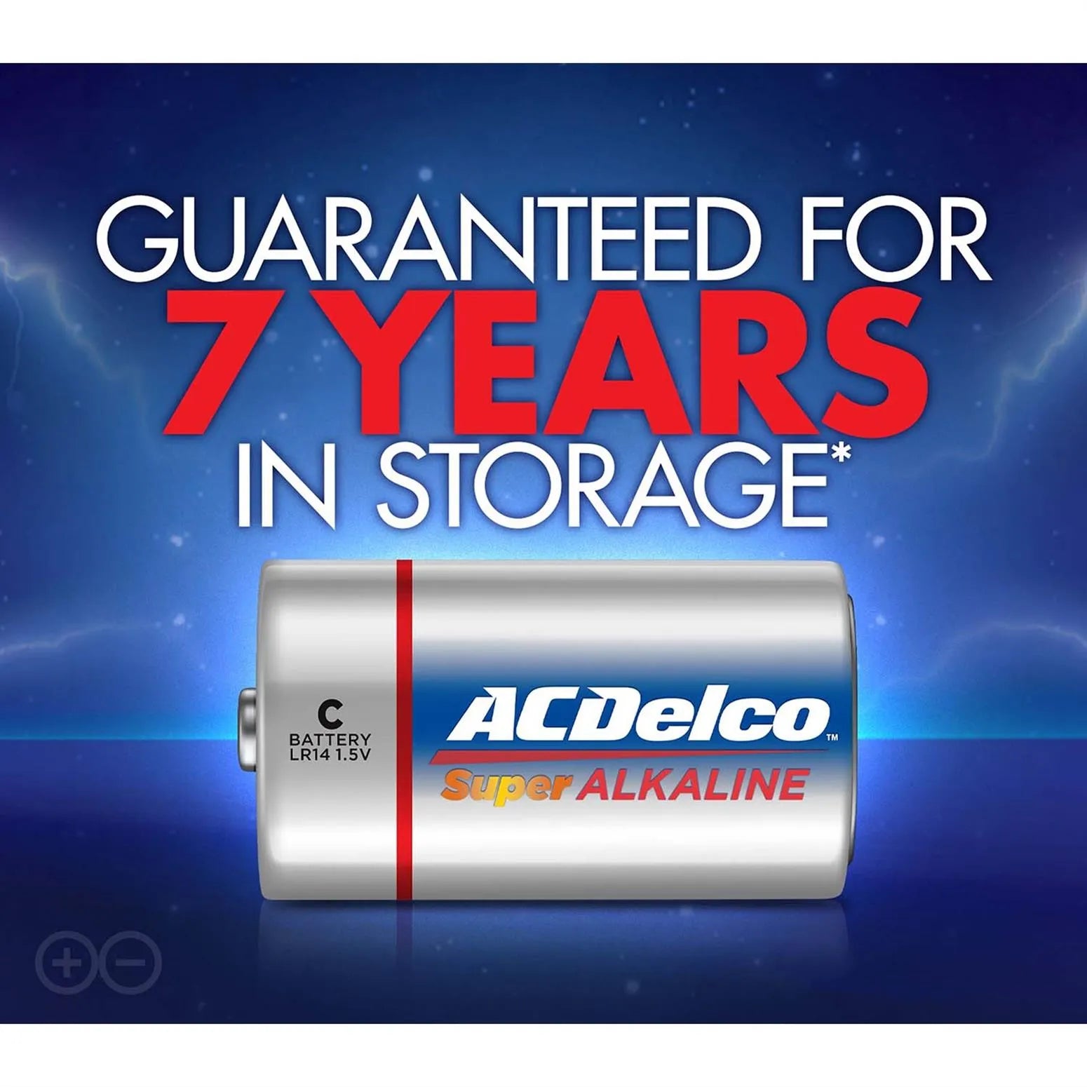 ACDelco Alkaline Battery C 1.5V, Pack of 2 Pieces