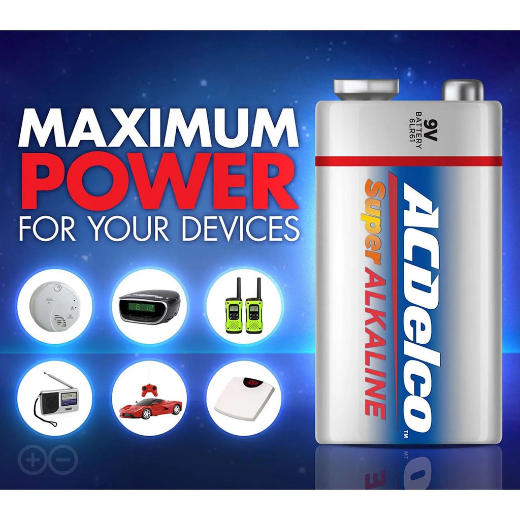 ACDelco Liquid Alkaline Battery 9 Volt Pack of 1 Piece