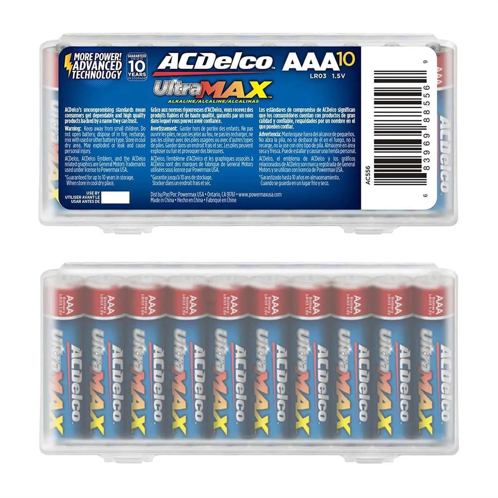 ACDelco - ULTRA-MAX AAA Alkaline Batteries - 10 Pieces