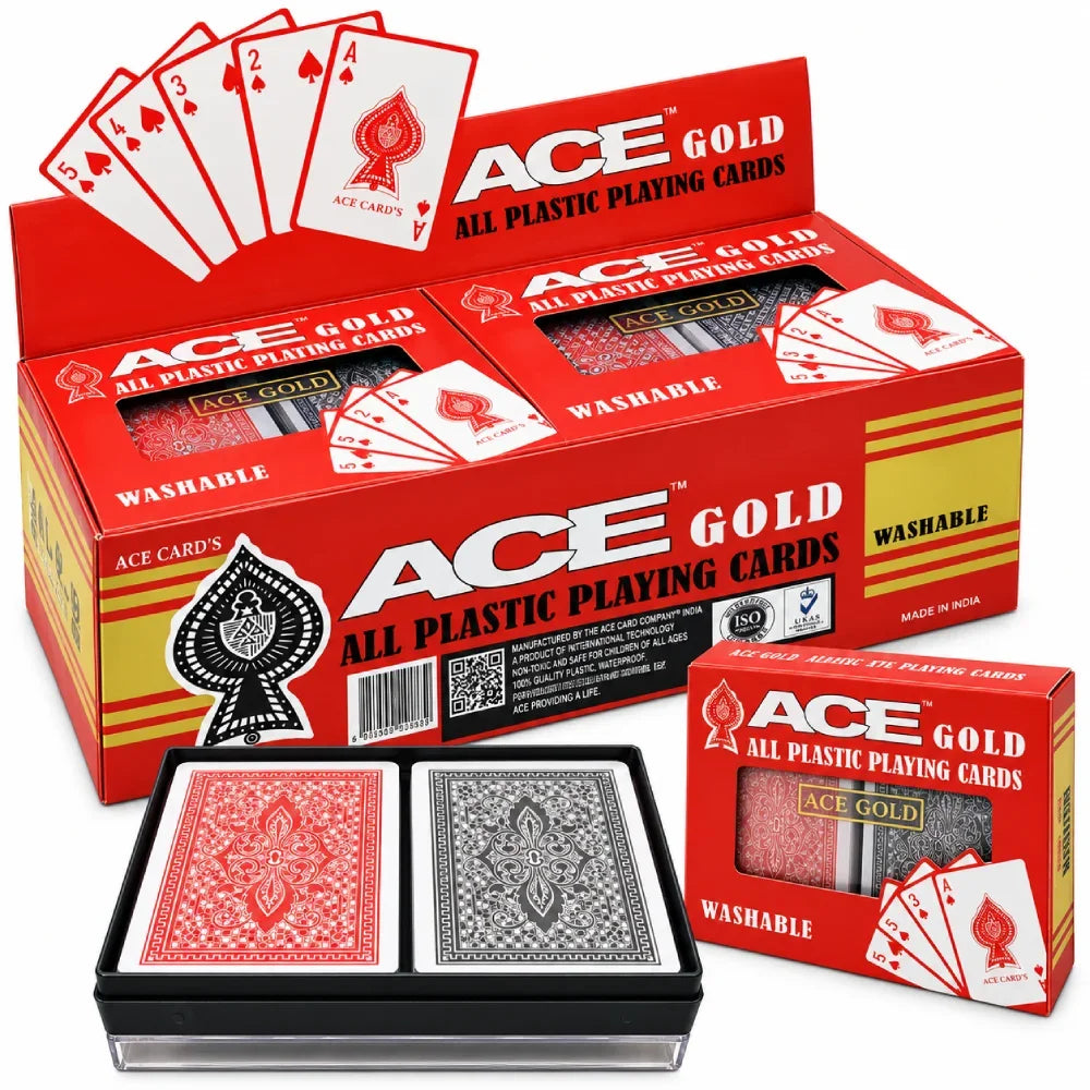 Ace Gold Plastic Playing Cards