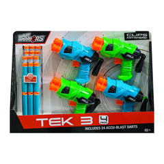 Air Warriors Tek 3 Dart Blaster – 4 Pack
