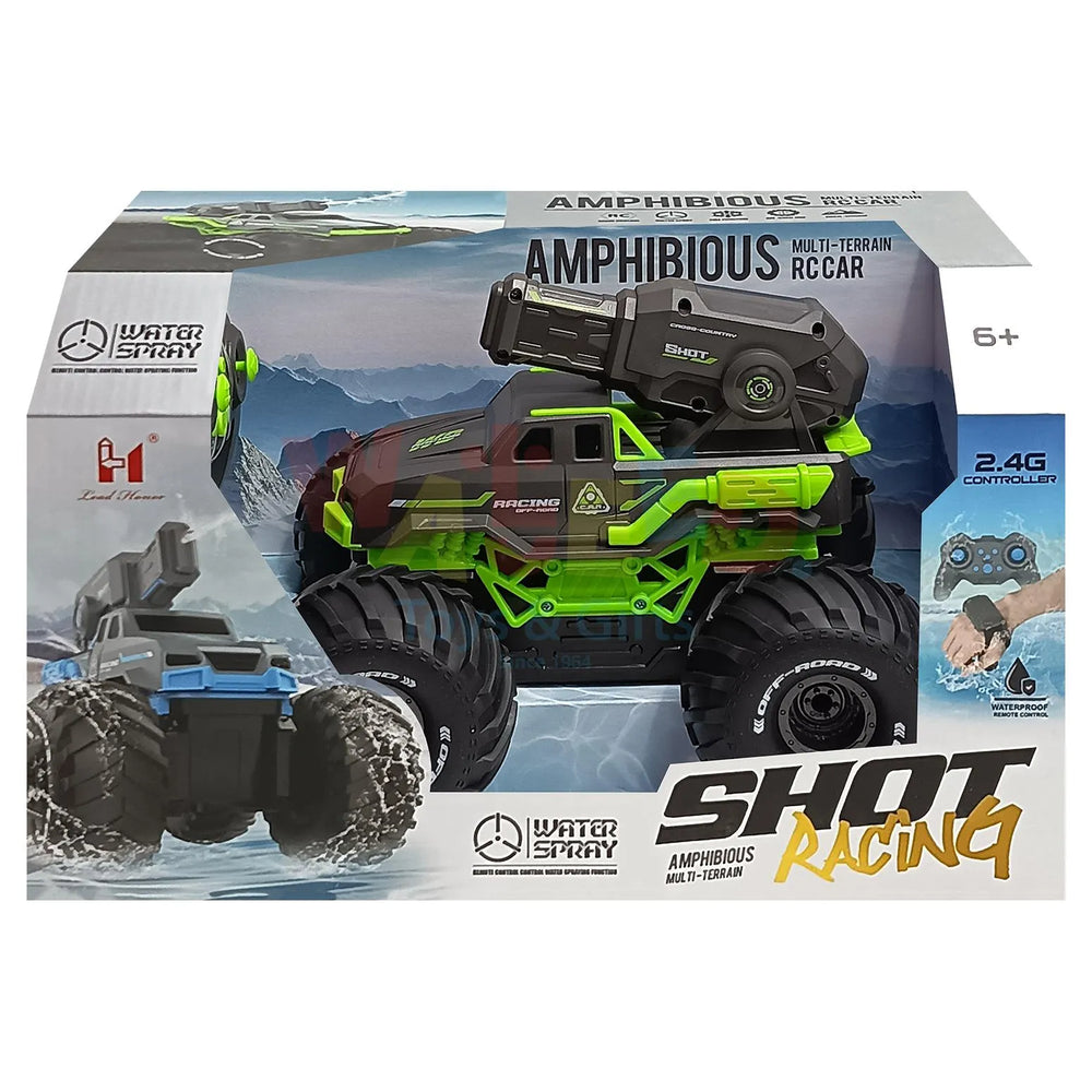 Amphibious RC Stunt Car – 2.4GHz Waterproof Remote Control + Watch Controller