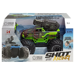 Amphibious RC Stunt Car – 2.4GHz Waterproof Remote Control + Watch Controller