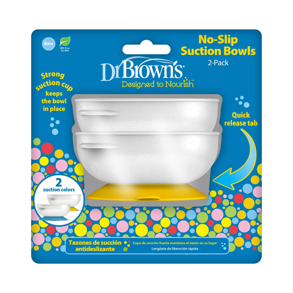 Dr.Brown's No Slip Suction Bowl, 2Pack