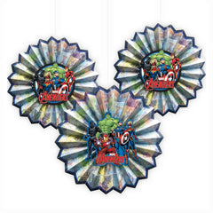 AVENGERS POWER UNITE FAN DECORS.3PC