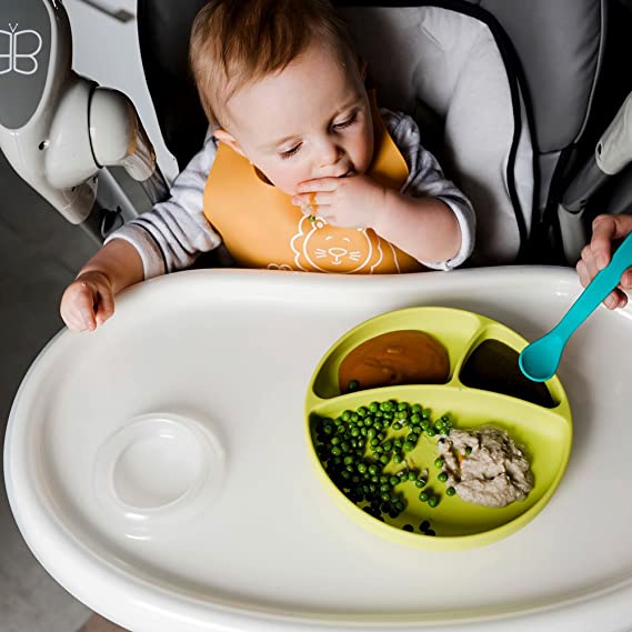 BBLUV Miäm (Lime) - Silicone Plate and Spoon