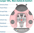 MamboBaby Chest Float Canopy & tail - water proof - Beetle ( 3 months - 2 yrs) - pink