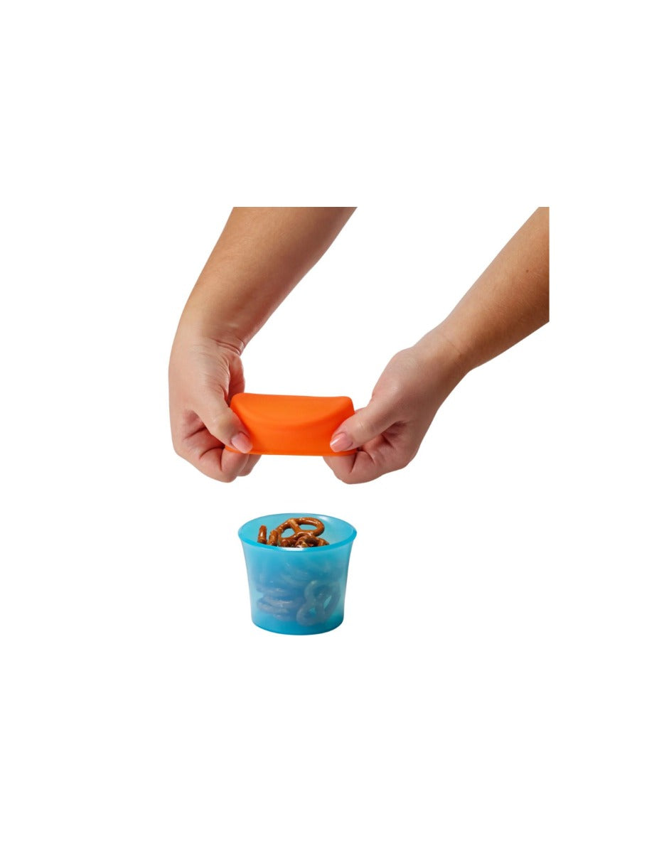 Boon - SNUG Snack Containers With Stretchy Silicone Lids -Girl Blue