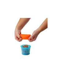 Boon - SNUG Snack Containers With Stretchy Silicone Lids -Girl Blue