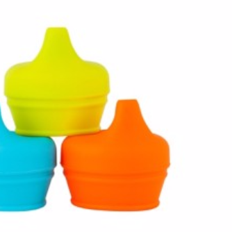 Boon - SNUG Stretchy Silicone Reusable Spout Lids 3pk Boy