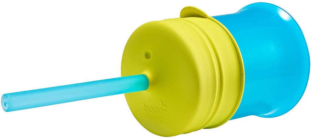 Boon -SNUG Stretchy Silicone Reusable Lids with Straws 3pk Boy