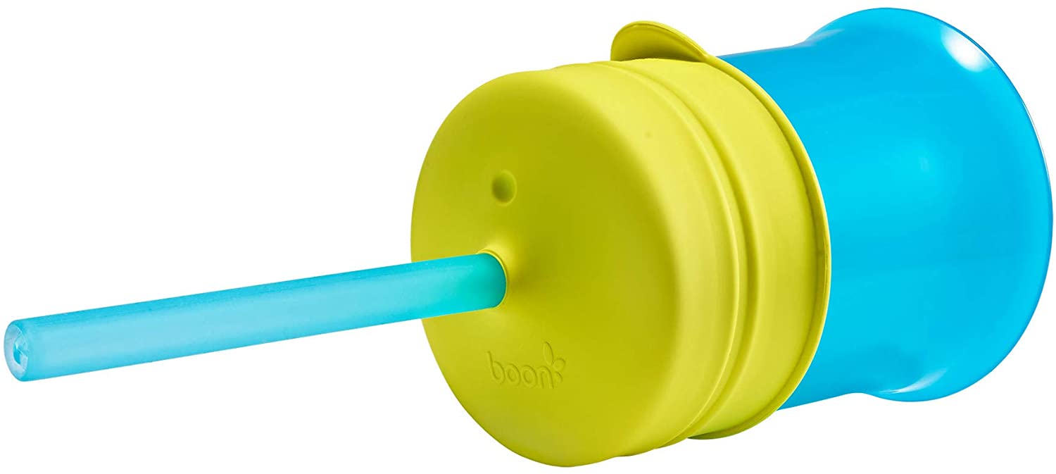 Boon -SNUG Stretchy Silicone Reusable Lids with Straws 3pk Boy