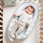 DOOMOO - BABY NEST - COCOON LEAVES AQUA GREEN
