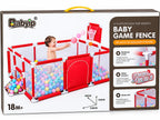 Baby Playpen with Basketball Hoop & 15 Balls