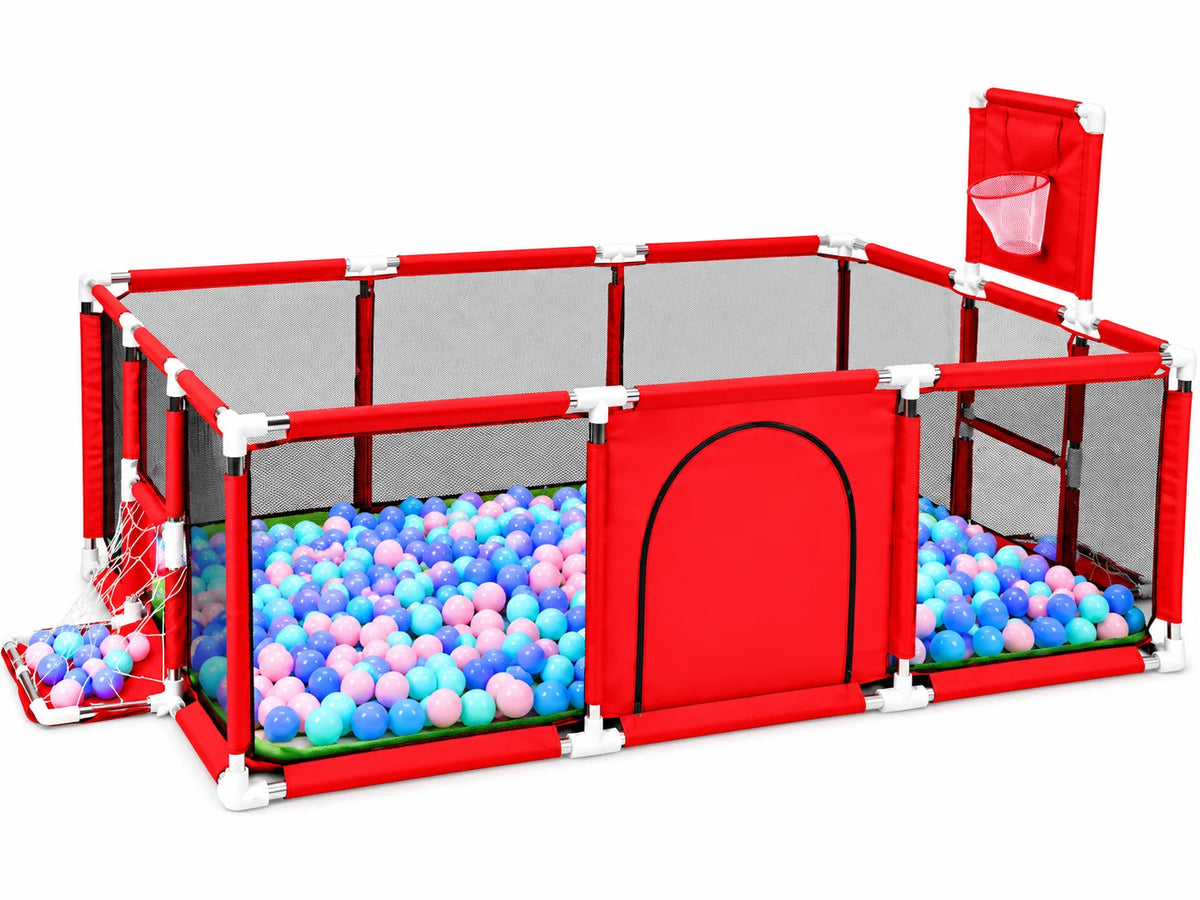 Baby Playpen with Basketball Hoop & 15 Balls