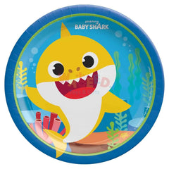 BABY SHARK ROUND PAPER PLATE 7IN-8P