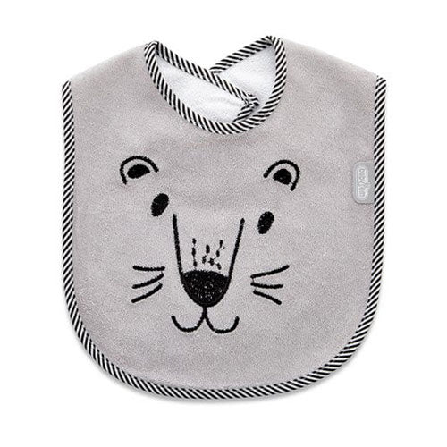 BABYJEM - TOWEL BIB - CUTE ANIMALS - GREY LION