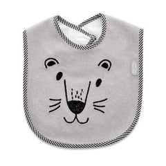 BABYJEM - TOWEL BIB - CUTE ANIMALS - GREY LION